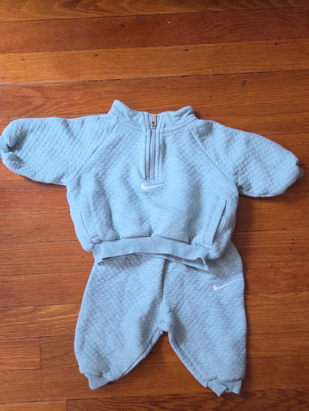 Nike Kids Quilted Light Blue Pullover & Pants Set